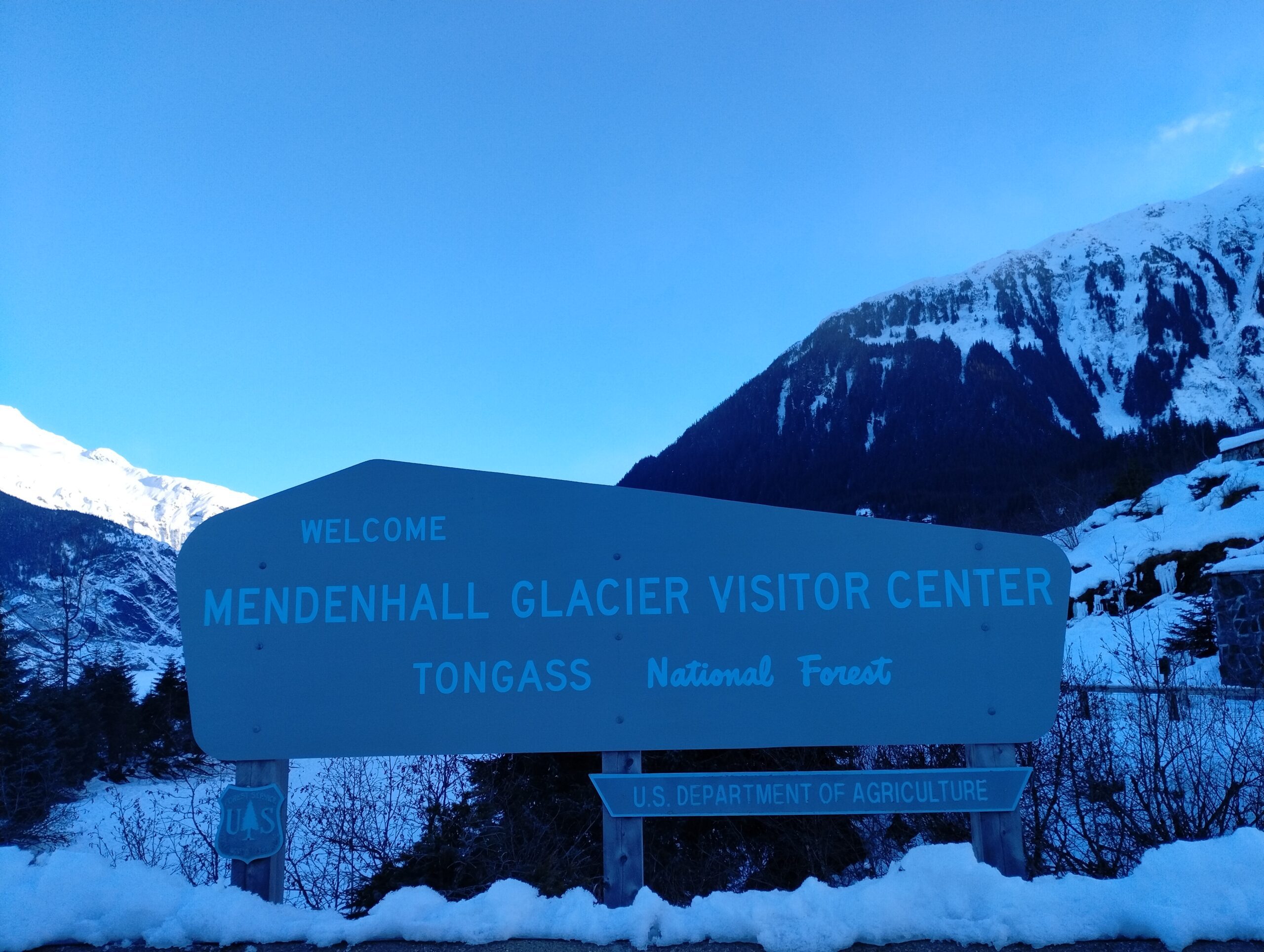 Mendenhall Glacier visitor center in Tongass national forest